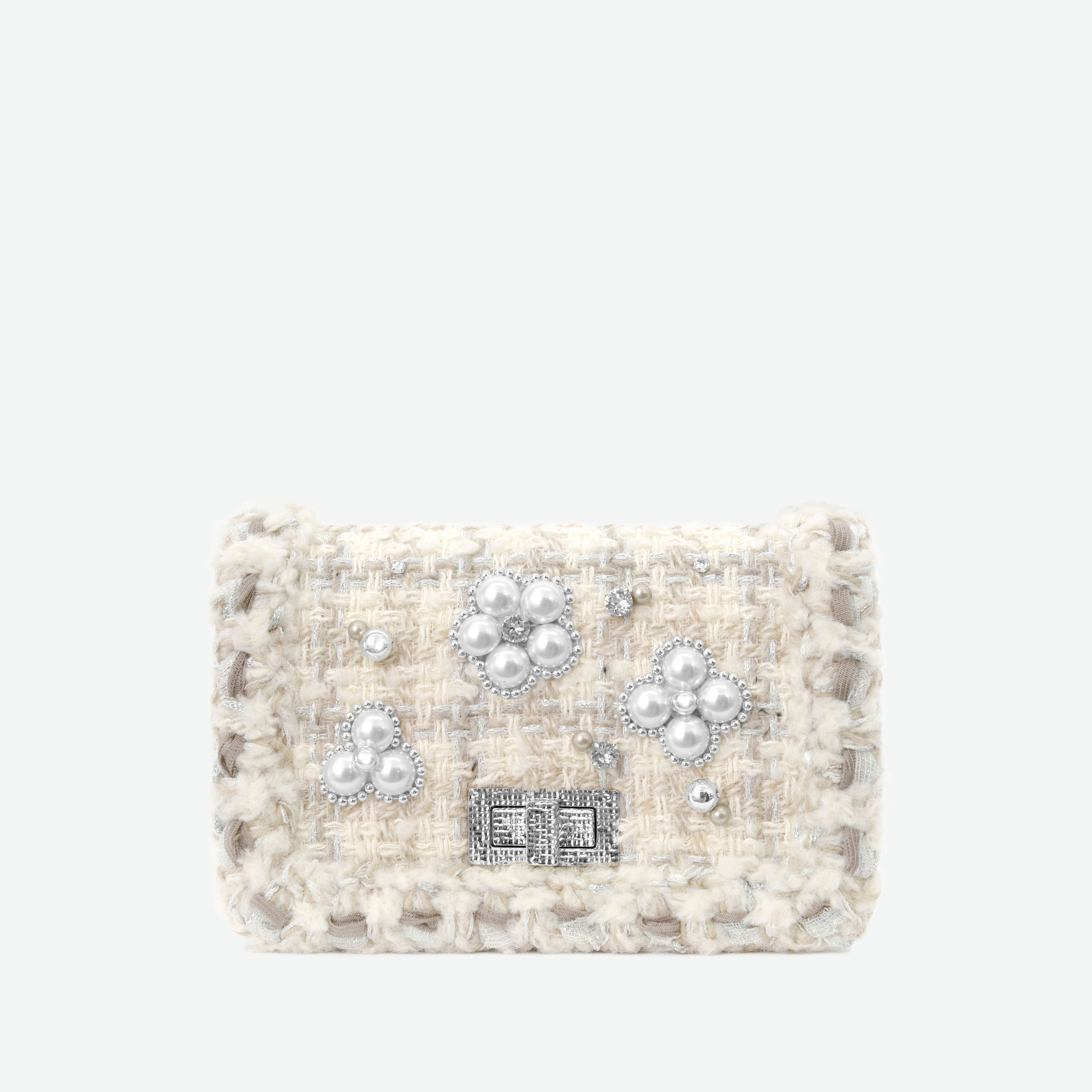 ルネ　Rene Bag\"Souffle\" フラワーモチーフカゴバッグ René
