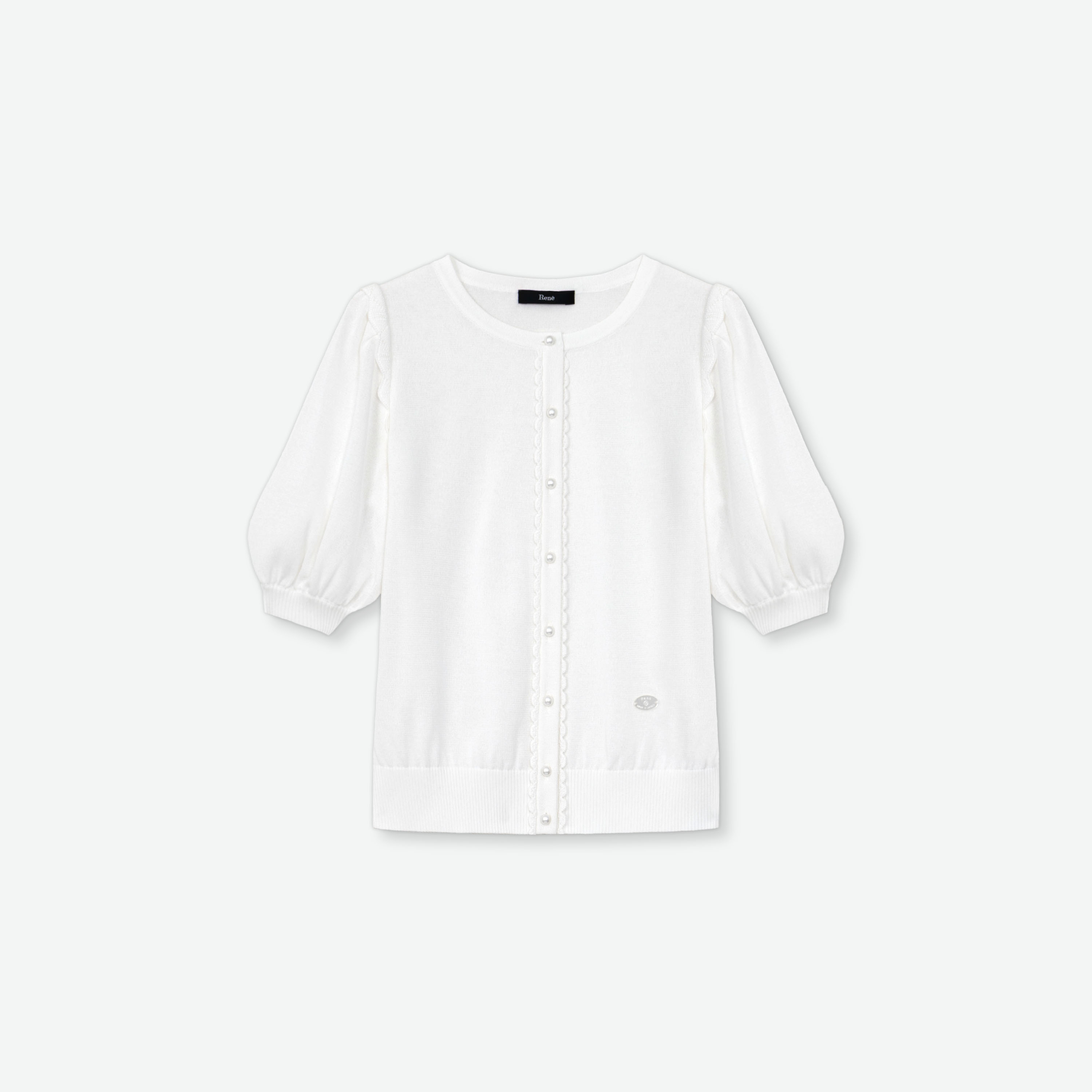 Rene　ルネ　シルク混　フーデッドカーディガン Rene ルネ シルク混 フーデッドカーディガン