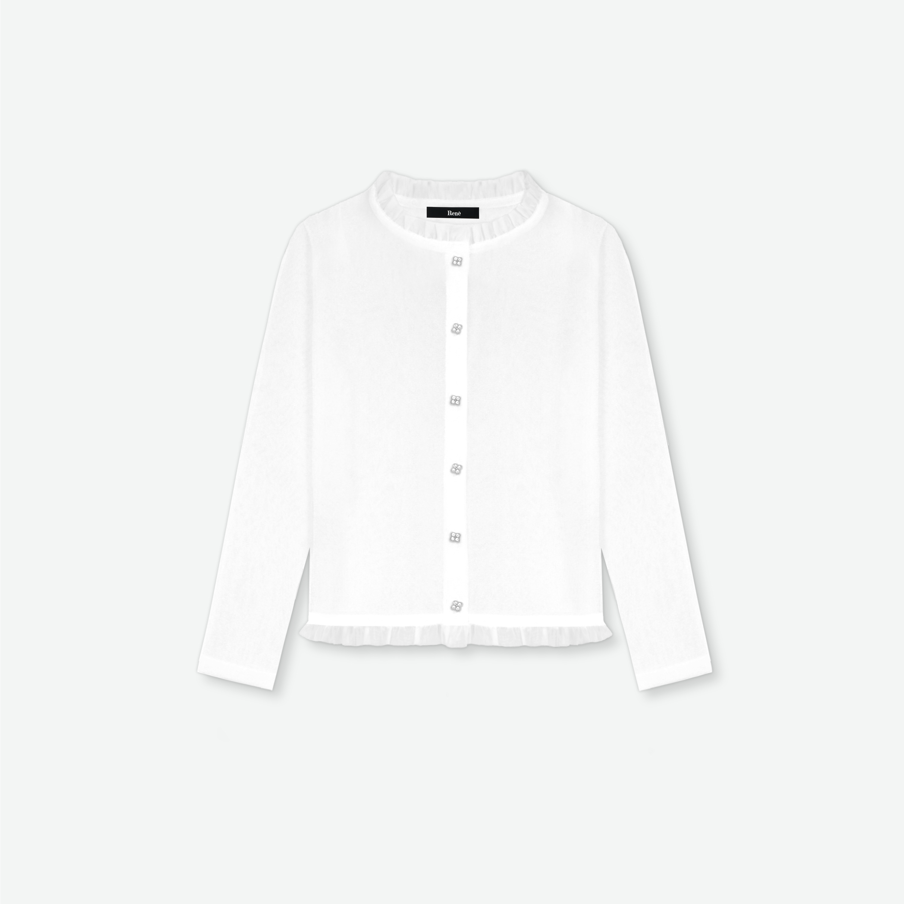 Reneルネ　メッシュ　ショート丈　ボレロ　半袖　ホワイト　36 Reneルネ メッシュ ショート丈 ボレロ 半袖 ホワイト 36 Rene