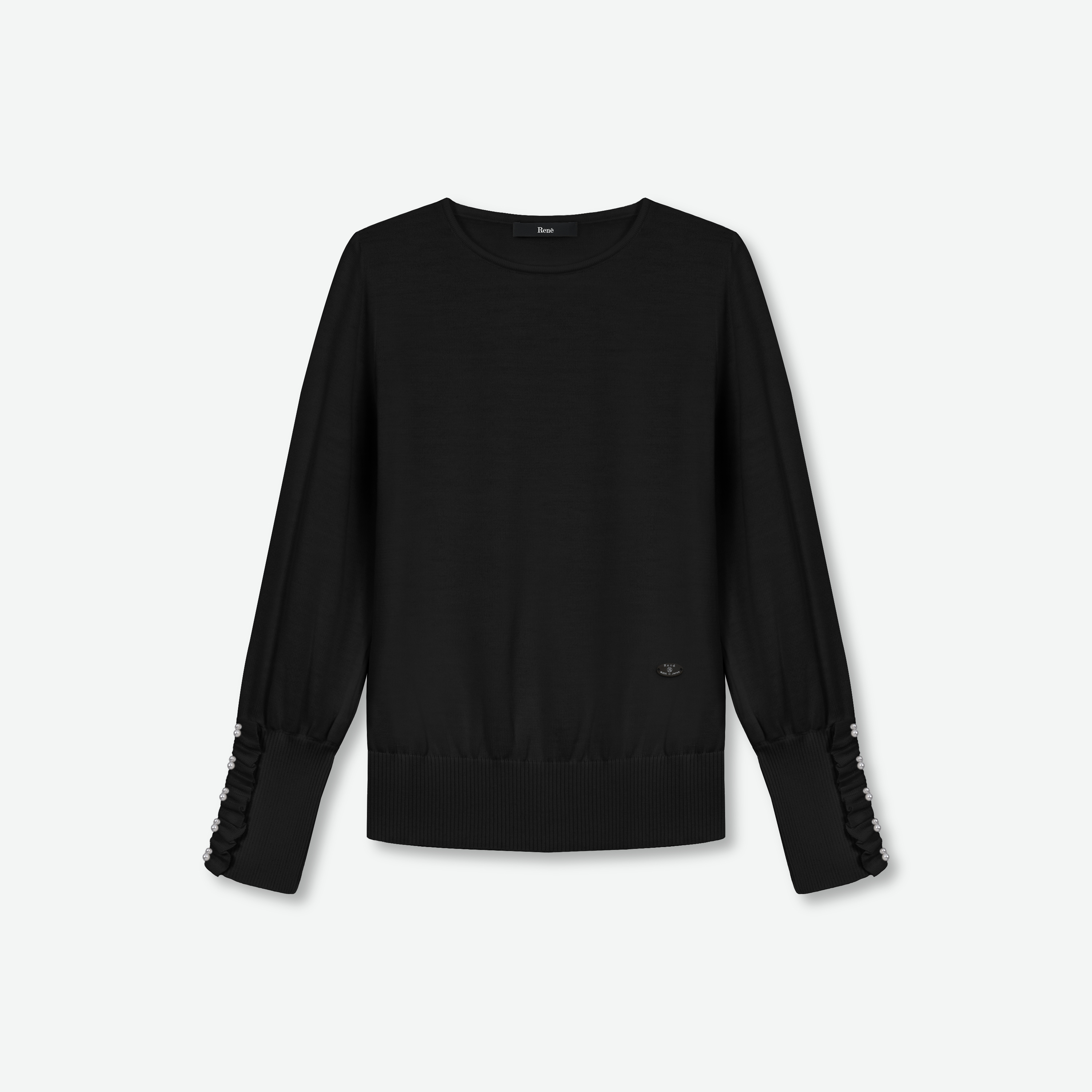 美品　Rene' ニットフード  サイズ36 美品Rene定価5万 ルネ ツイード ニット ショート 36サイズ