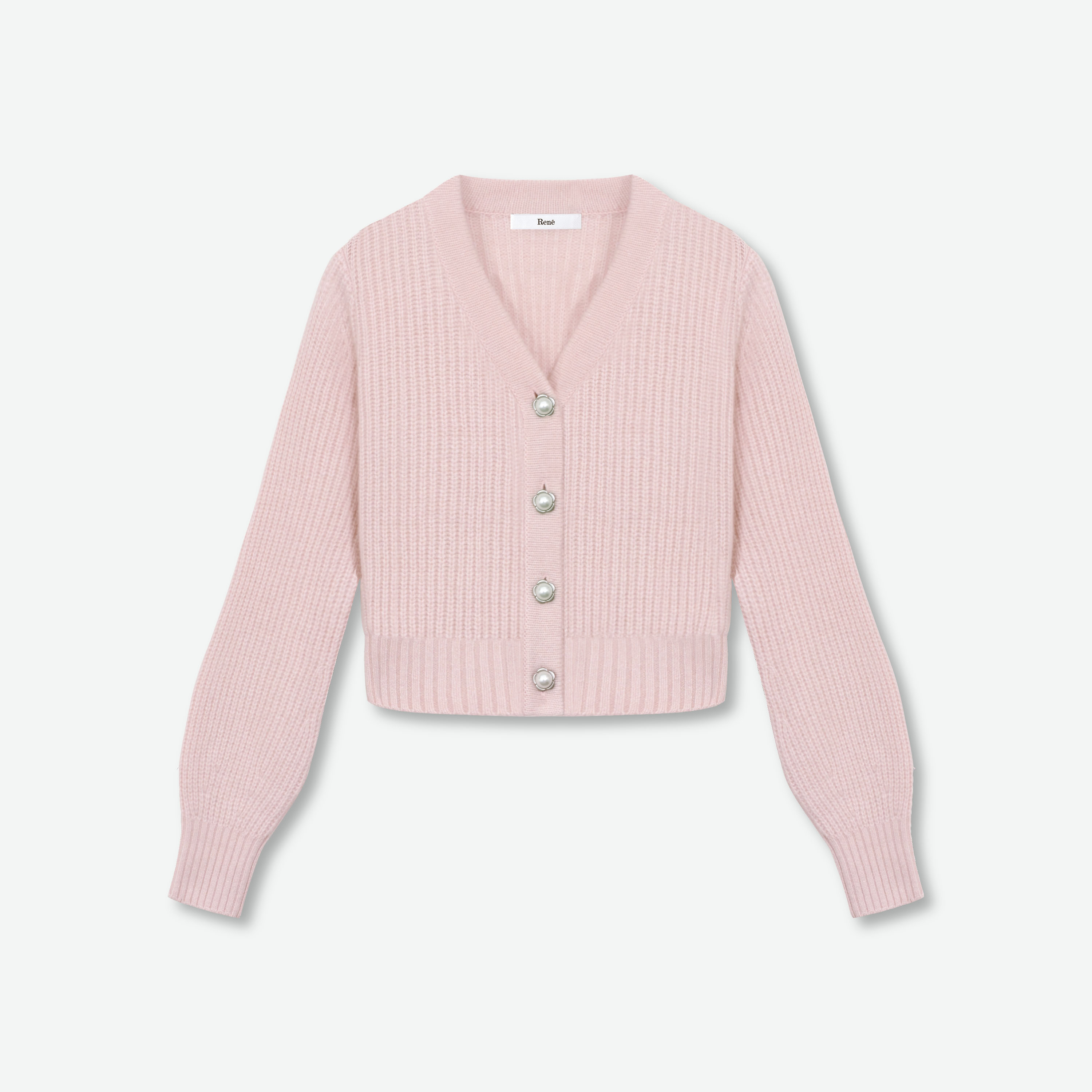 Rene　衿付きビジューボタンカーディガン　6922690　ピンク　ボレロ　売れ筋商品|||ルネ Rene カーディガン ピンク（Rene（ルネ） 衿付きビジューボタン