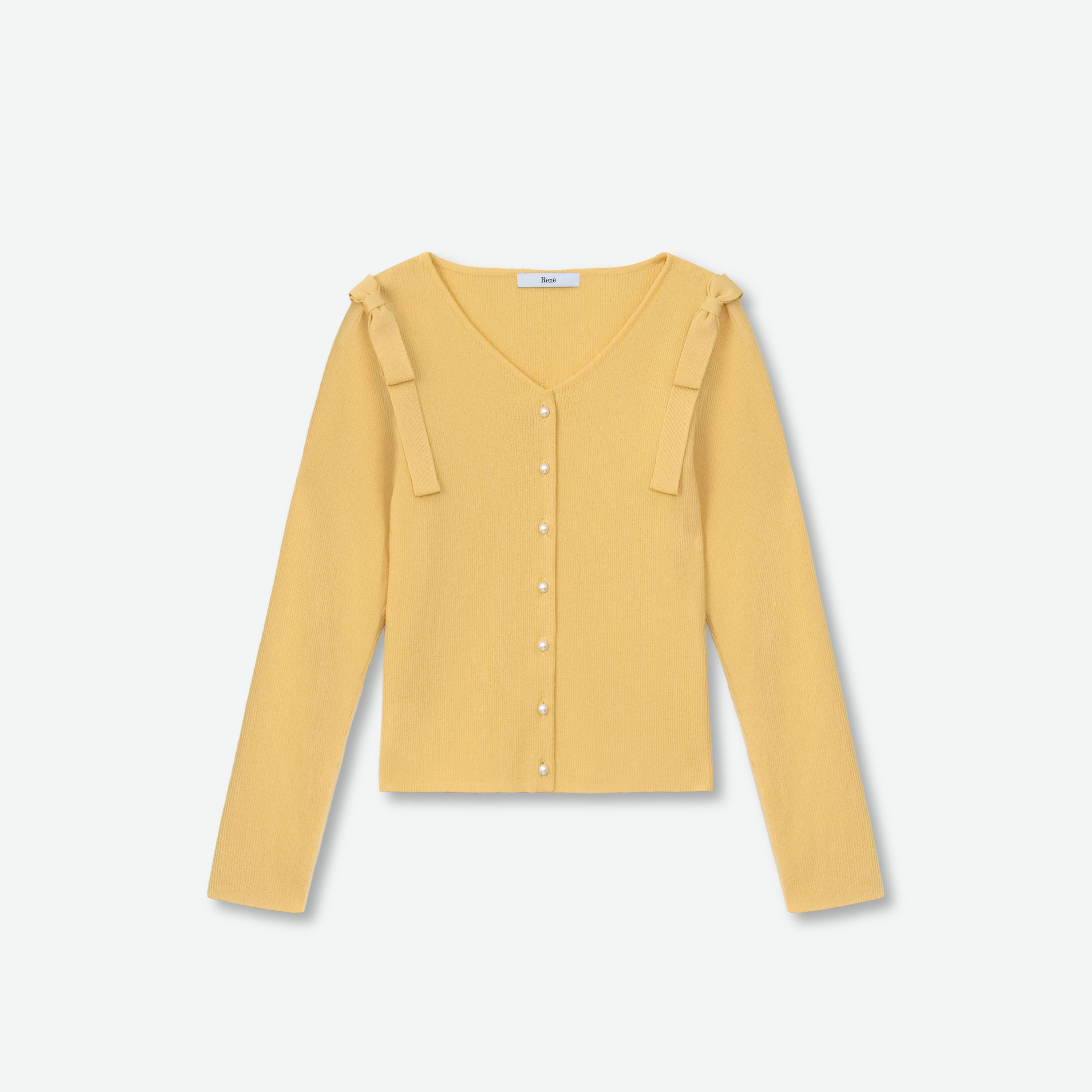値下げルネRene オレンジ カーディガン 定番 36 - メルカリ