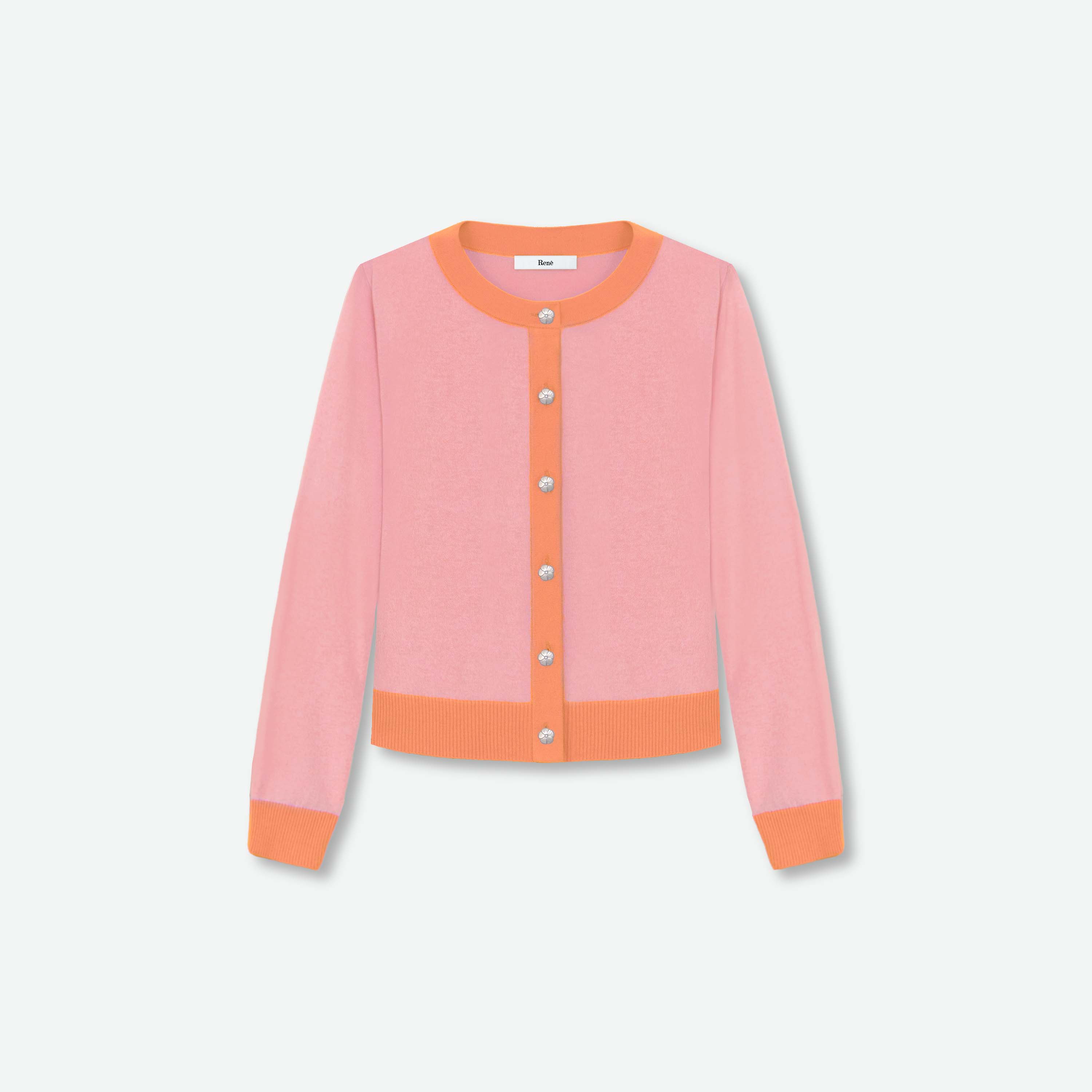 Bi-color Knit Cardigan