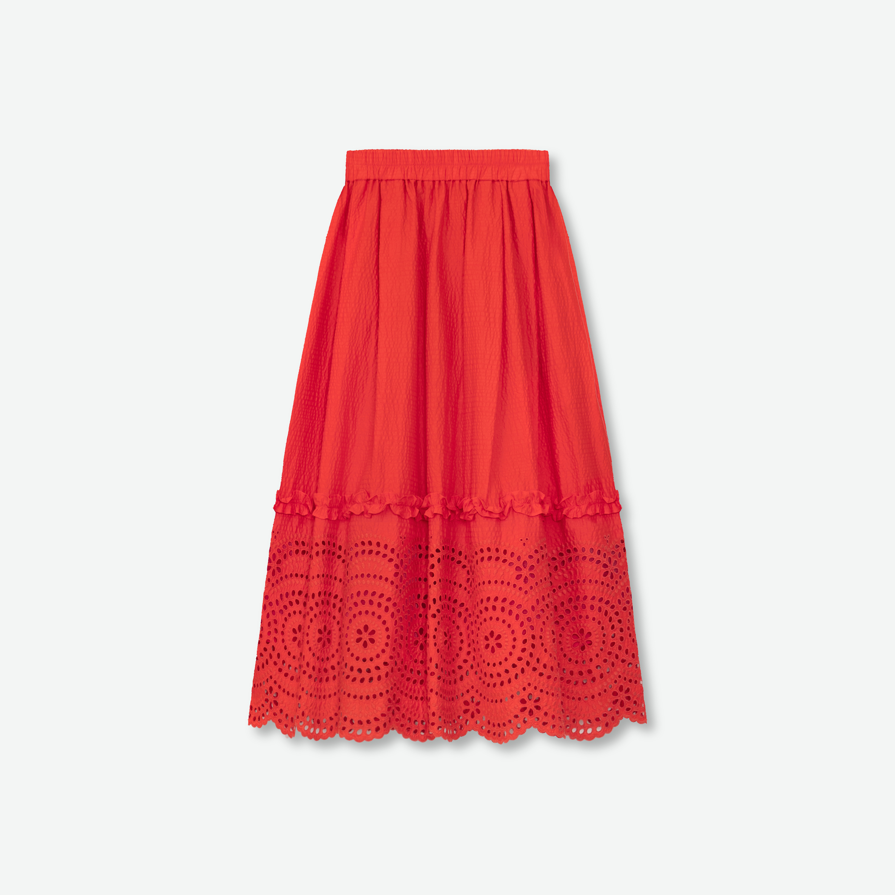 Gathered Flare Skirt