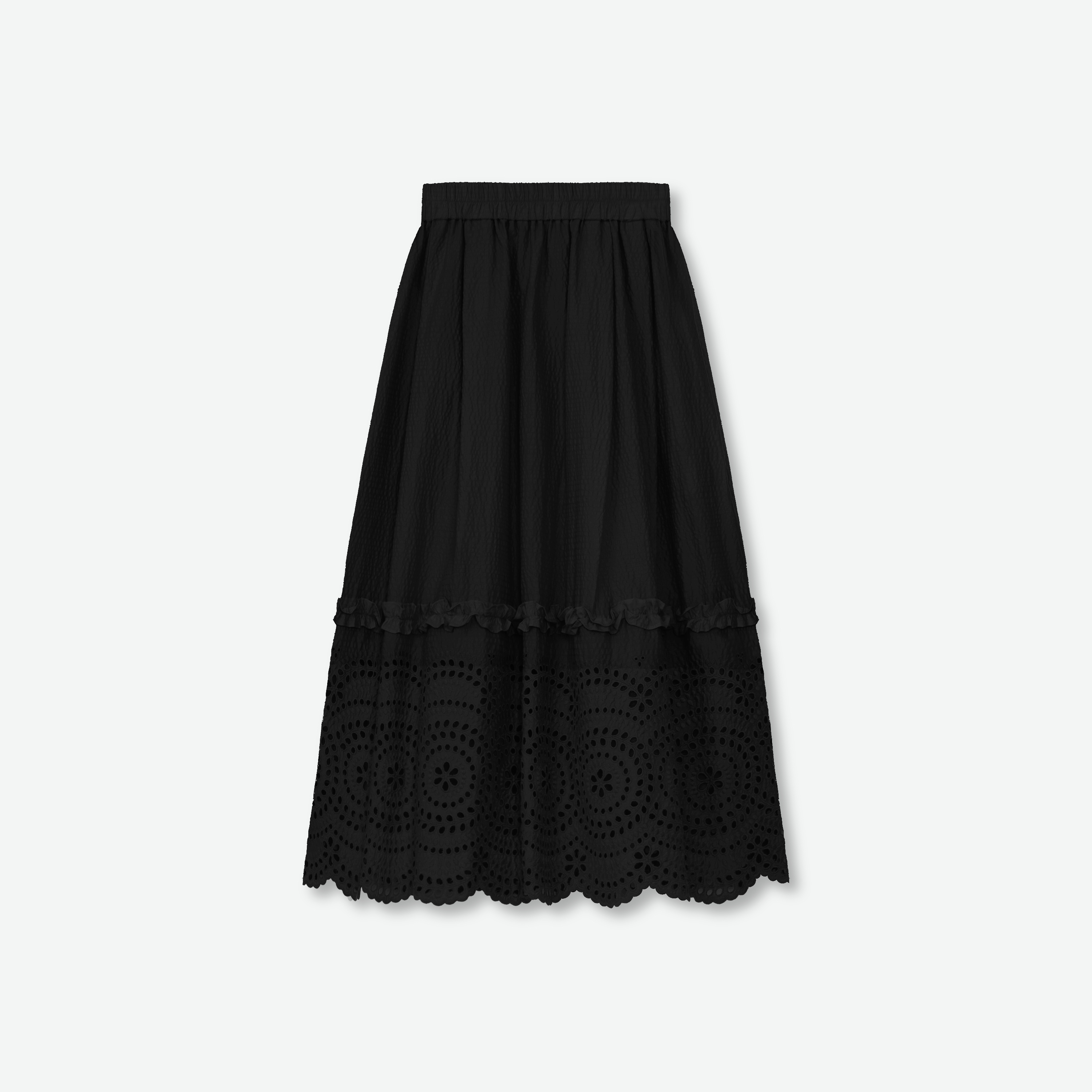 Gathered Flare Skirt